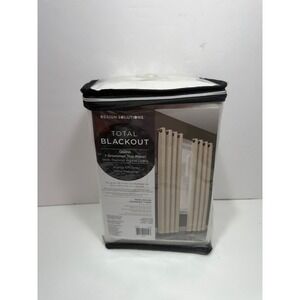 Design Solutions Quinn Total Blackout Grommet Curtain Panel 50x84 Cream White